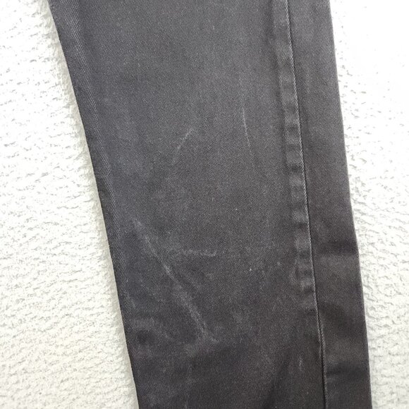 Levis 505 Black Denim Jeans Mens 36x30 Straight Leg Regular Fit Classic Pants - Picture 11 of 12